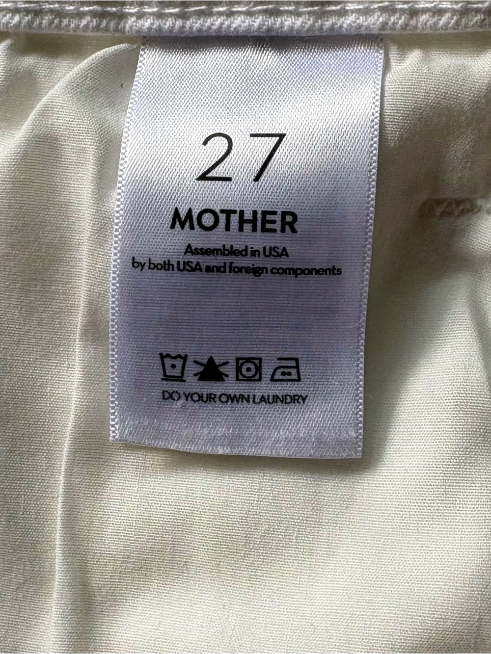 MOTHER The Hustler Ankle Fray Jeans White NWT Sz 27 - Picture 10 of 14